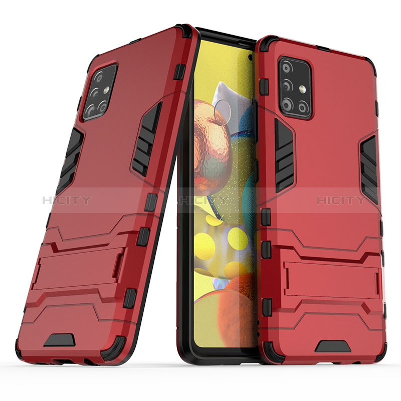 Funda Bumper Silicona y Plastico Mate Carcasa con Soporte KC3 para Samsung Galaxy A51 4G