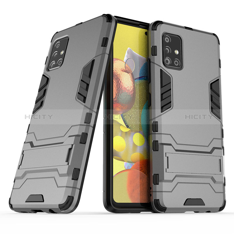 Funda Bumper Silicona y Plastico Mate Carcasa con Soporte KC3 para Samsung Galaxy A51 4G