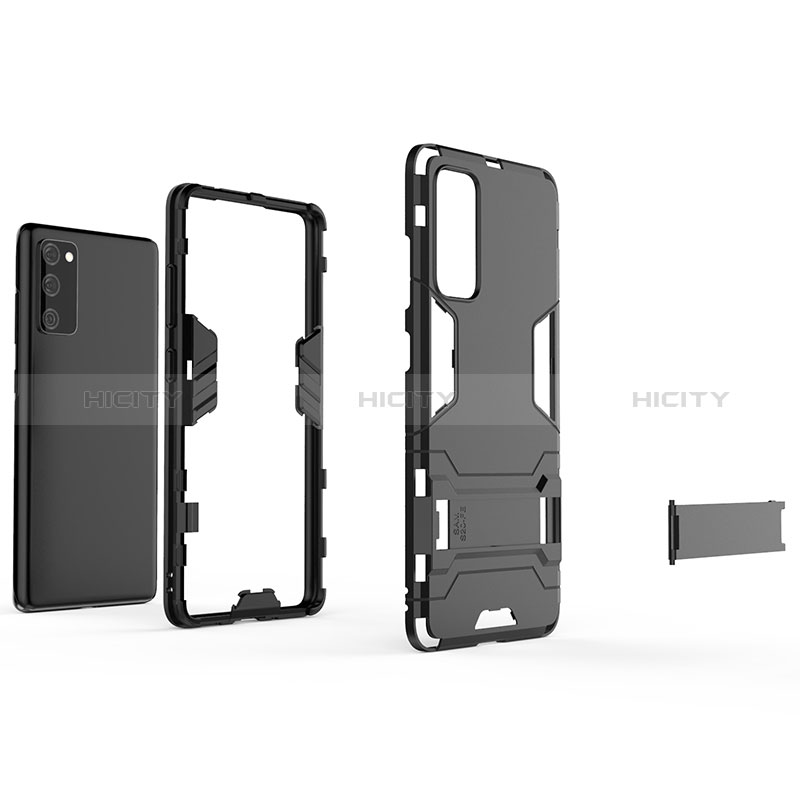 Funda Bumper Silicona y Plastico Mate Carcasa con Soporte KC3 para Samsung Galaxy S20 FE (2022) 5G