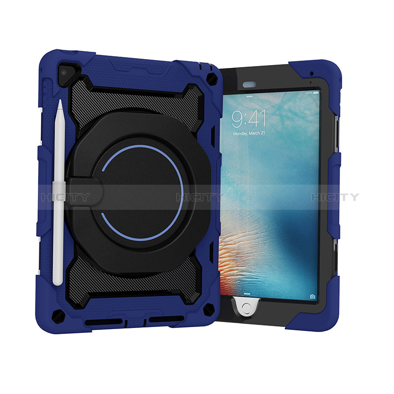 Funda Bumper Silicona y Plastico Mate Carcasa con Soporte L01 para Apple New iPad 9.7 (2017)