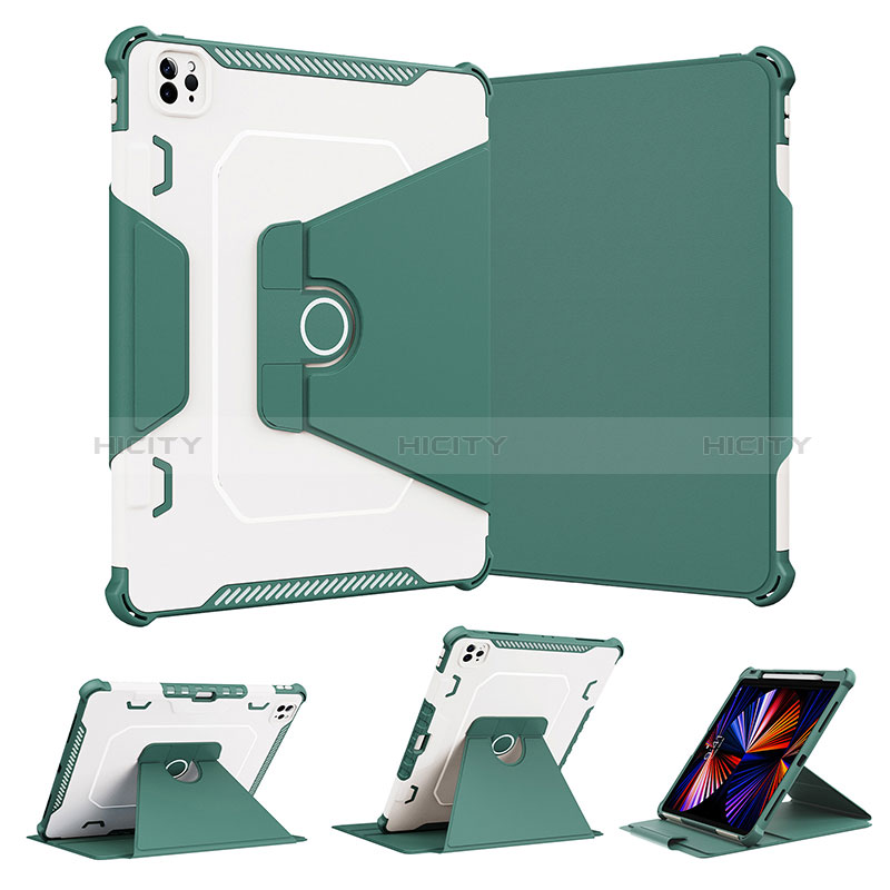 Funda Bumper Silicona y Plastico Mate Carcasa con Soporte L04 para Apple iPad Pro 12.9 (2021)