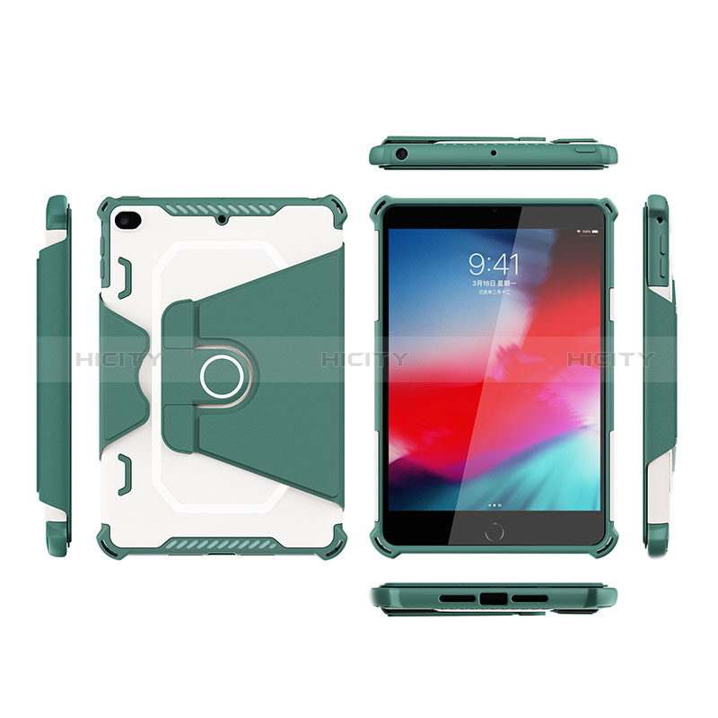 Funda Bumper Silicona y Plastico Mate Carcasa con Soporte L05 para Apple iPad Mini 4