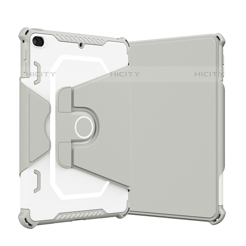 Funda Bumper Silicona y Plastico Mate Carcasa con Soporte L05 para Apple iPad Mini 5 (2019) Gris