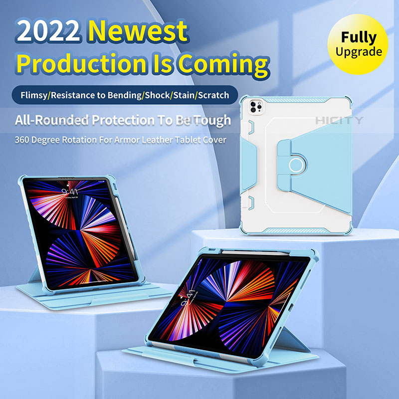 Funda Bumper Silicona y Plastico Mate Carcasa con Soporte L05 para Apple iPad Pro 12.9 (2020)
