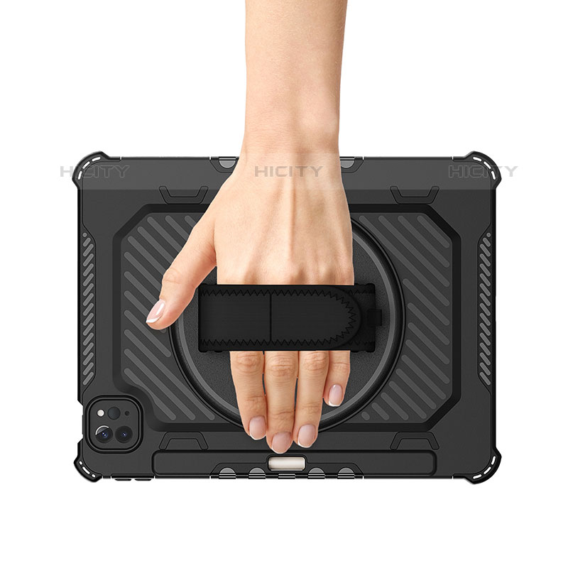 Funda Bumper Silicona y Plastico Mate Carcasa con Soporte L06 para Apple iPad Pro 11 (2020)