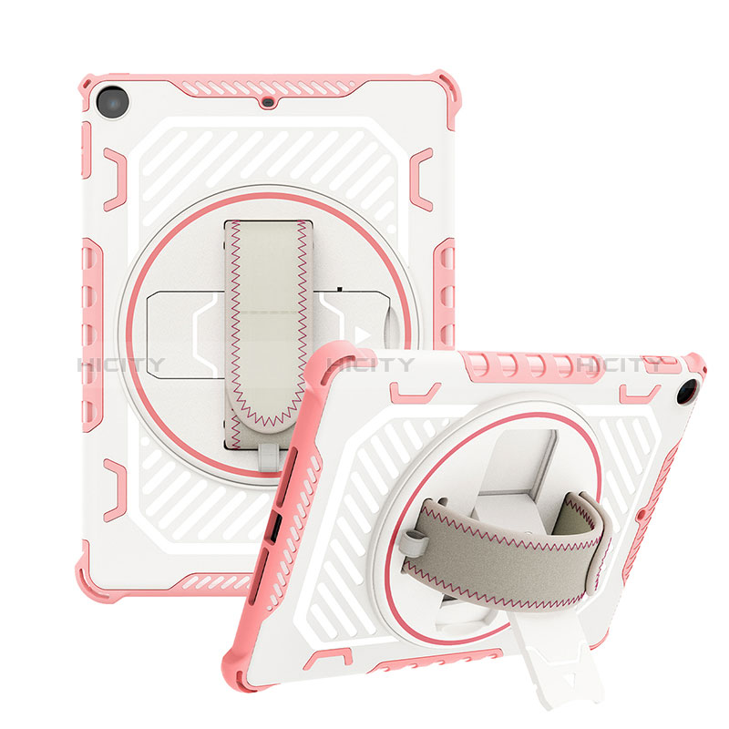 Funda Bumper Silicona y Plastico Mate Carcasa con Soporte L06 para Apple New iPad 9.7 (2017)