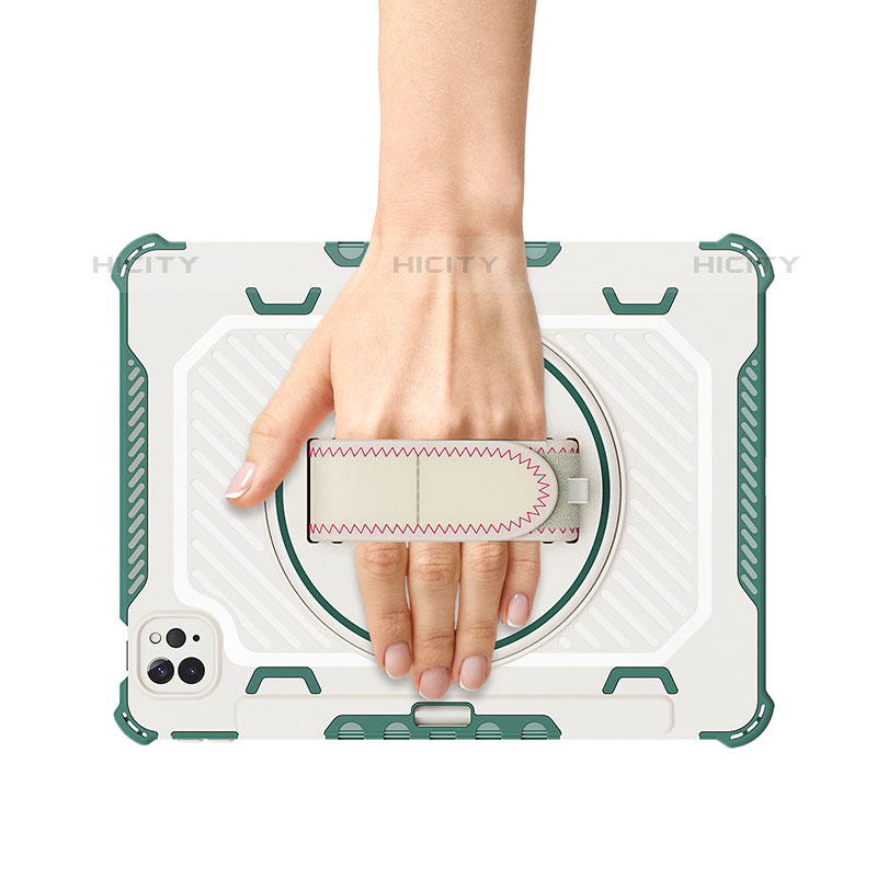 Funda Bumper Silicona y Plastico Mate Carcasa con Soporte L07 para Apple iPad Pro 11 (2020)