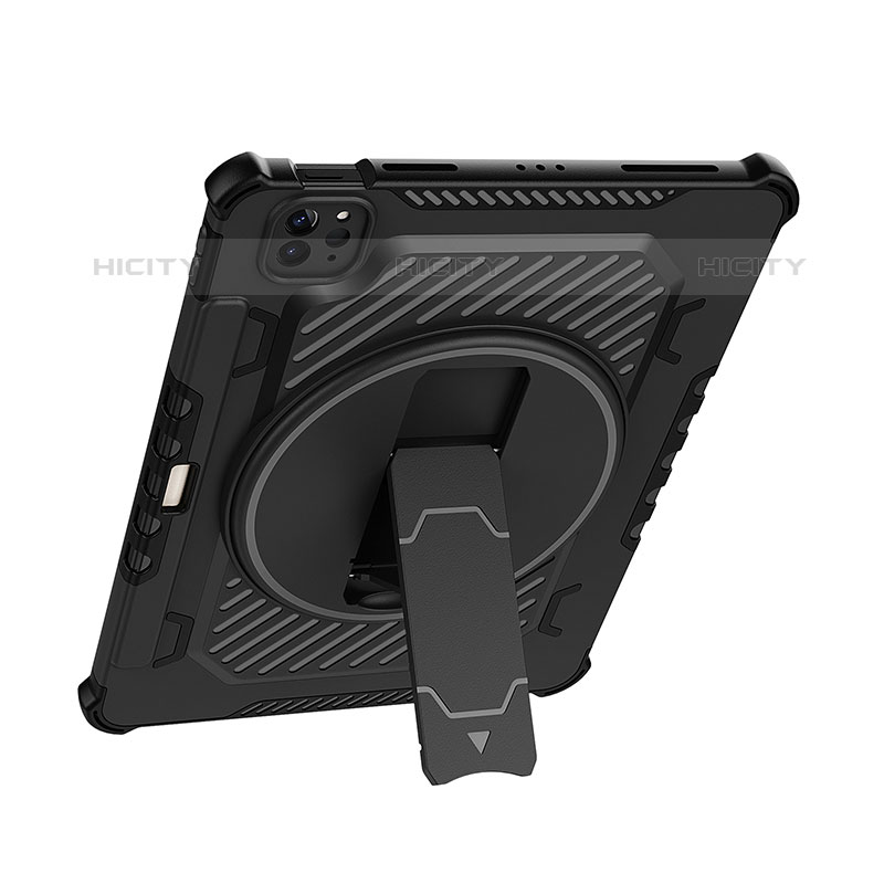 Funda Bumper Silicona y Plastico Mate Carcasa con Soporte L08 para Apple iPad Pro 11 (2020)