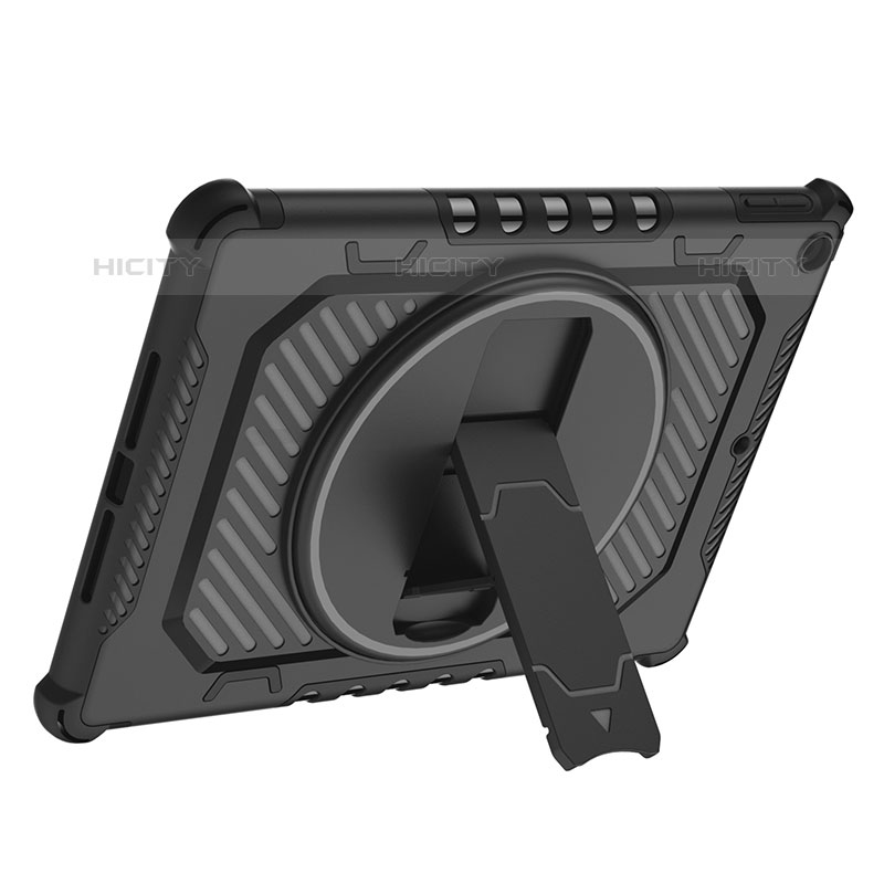 Funda Bumper Silicona y Plastico Mate Carcasa con Soporte L09 para Apple iPad 10.2 (2020)