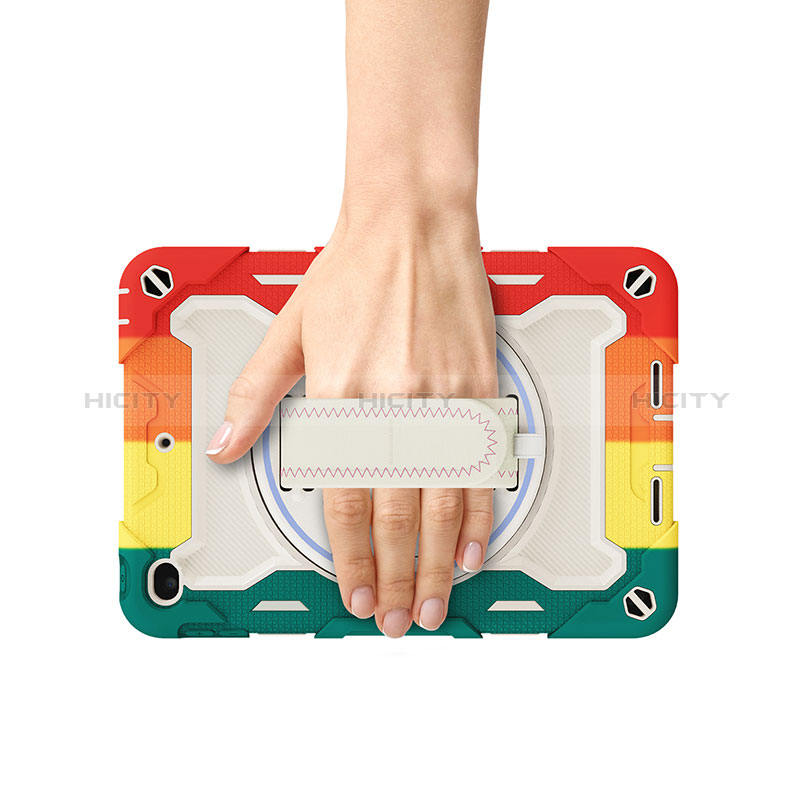 Funda Bumper Silicona y Plastico Mate Carcasa con Soporte L10 para Apple iPad Mini 4