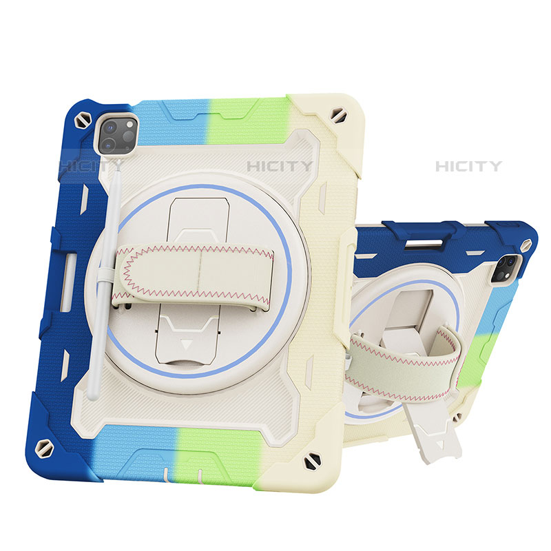 Funda Bumper Silicona y Plastico Mate Carcasa con Soporte L10 para Apple iPad Pro 11 (2020)