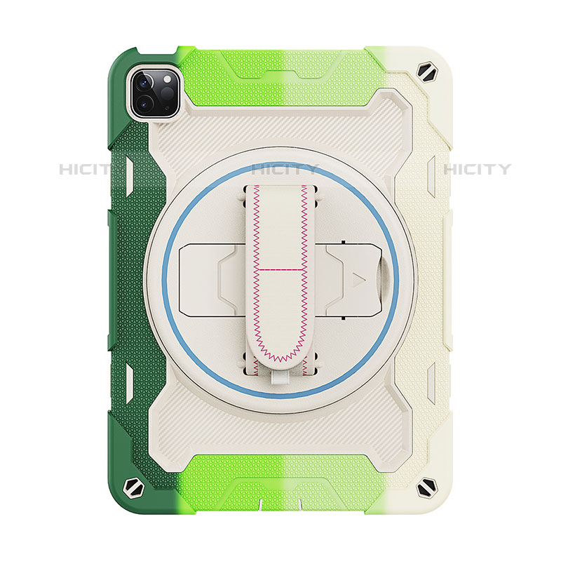 Funda Bumper Silicona y Plastico Mate Carcasa con Soporte L11 para Apple iPad Pro 11 (2020)
