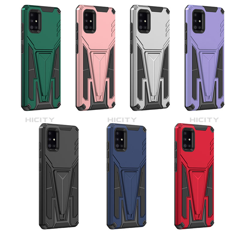 Funda Bumper Silicona y Plastico Mate Carcasa con Soporte MQ1 para Samsung Galaxy A71 4G A715