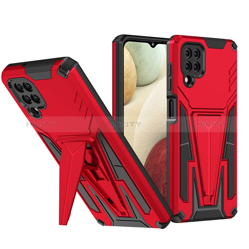 Funda Bumper Silicona y Plastico Mate Carcasa con Soporte MQ1 para Samsung Galaxy M12