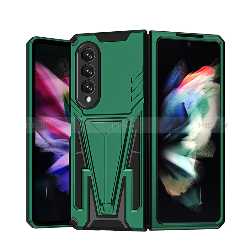 Funda Bumper Silicona y Plastico Mate Carcasa con Soporte MQ1 para Samsung Galaxy Z Fold3 5G