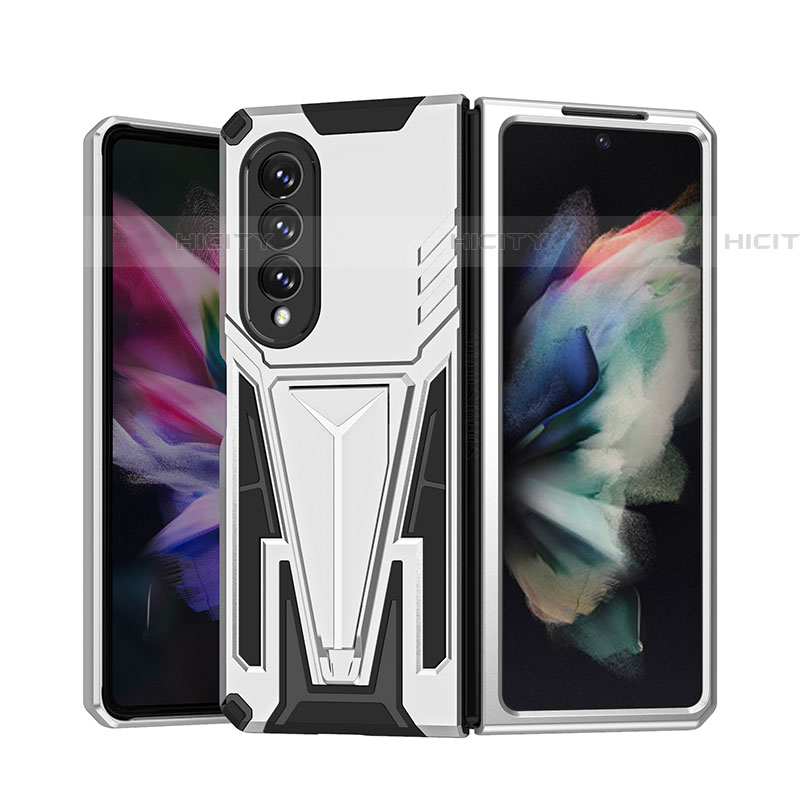 Funda Bumper Silicona y Plastico Mate Carcasa con Soporte MQ1 para Samsung Galaxy Z Fold4 5G