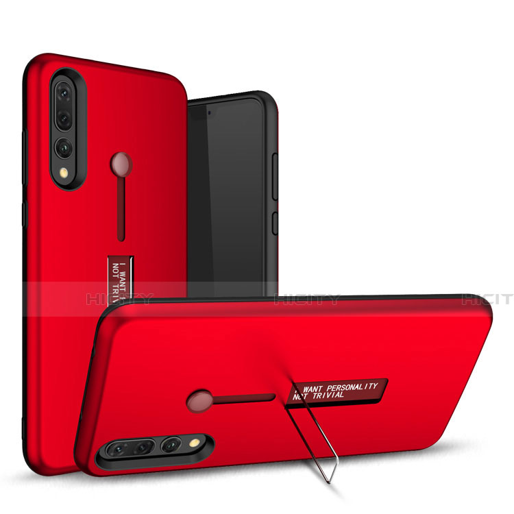 Funda Bumper Silicona y Plastico Mate Carcasa con Soporte P01 para Huawei P20 Pro