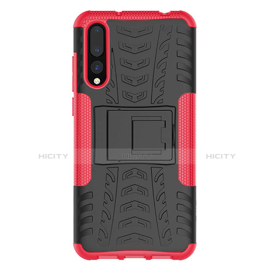 Funda Bumper Silicona y Plastico Mate Carcasa con Soporte P02 para Huawei P20 Pro