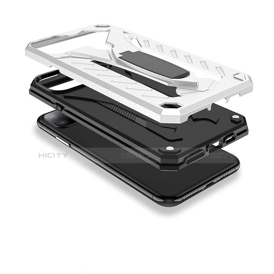 Funda Bumper Silicona y Plastico Mate Carcasa con Soporte para Apple iPhone 11 Pro