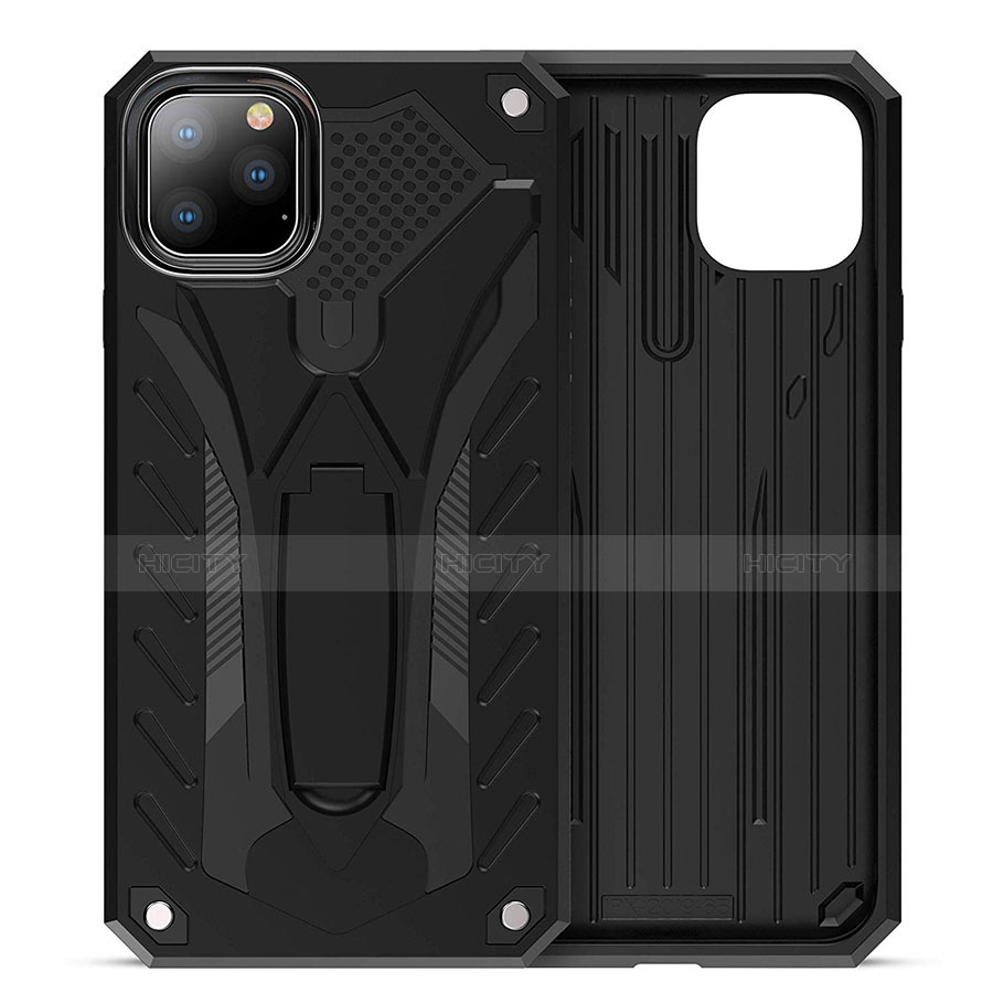 Funda Bumper Silicona y Plastico Mate Carcasa con Soporte para Apple iPhone 11 Pro