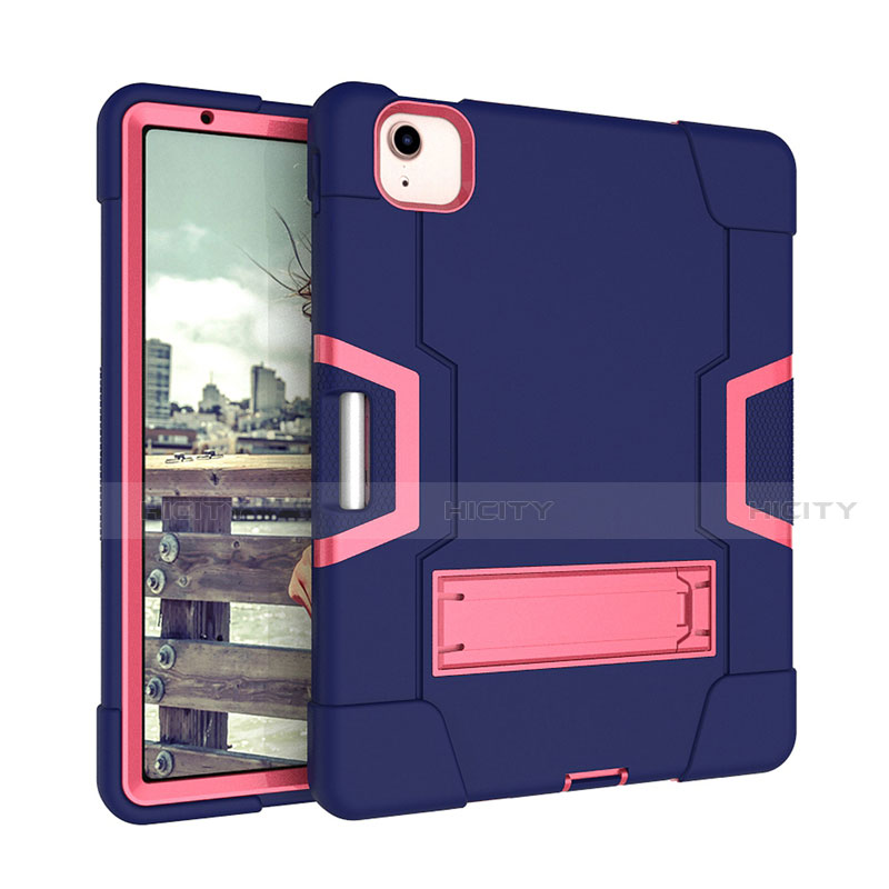 Funda Bumper Silicona y Plastico Mate Carcasa con Soporte para Apple New iPad Air 10.9 (2020)