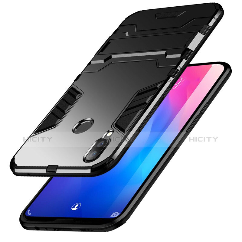 Funda Bumper Silicona y Plastico Mate Carcasa con Soporte para Huawei Honor 10 Lite