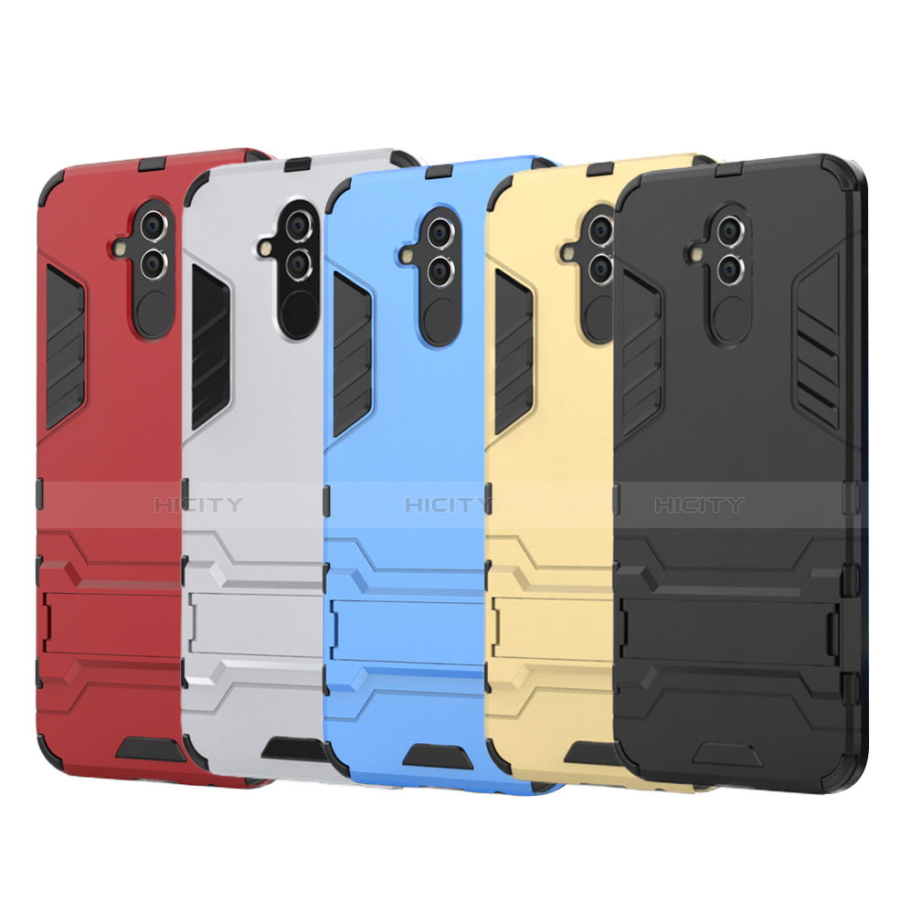 Funda Bumper Silicona y Plastico Mate Carcasa con Soporte para Huawei Maimang 7