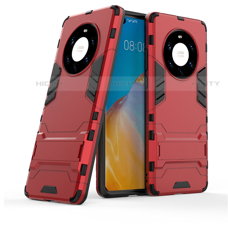 Funda Bumper Silicona y Plastico Mate Carcasa con Soporte para Huawei Mate 40 Pro+ Plus