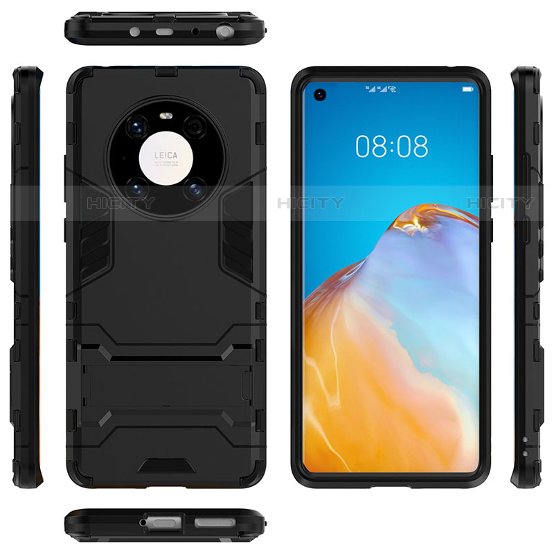 Funda Bumper Silicona y Plastico Mate Carcasa con Soporte para Huawei Mate 40E 4G