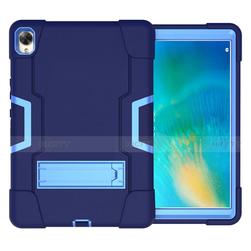 Funda Bumper Silicona y Plastico Mate Carcasa con Soporte para Huawei MatePad 10.8 Azul