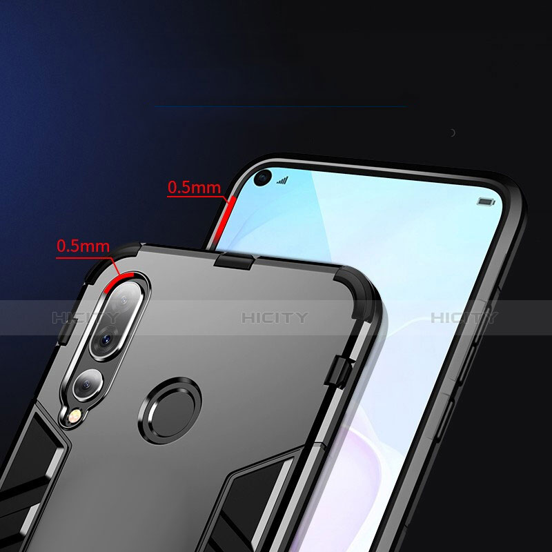 Funda Bumper Silicona y Plastico Mate Carcasa con Soporte para Huawei Nova 4