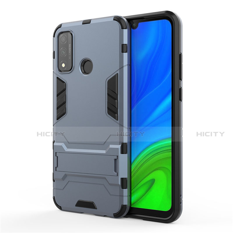 Funda Bumper Silicona y Plastico Mate Carcasa con Soporte para Huawei P Smart (2020)