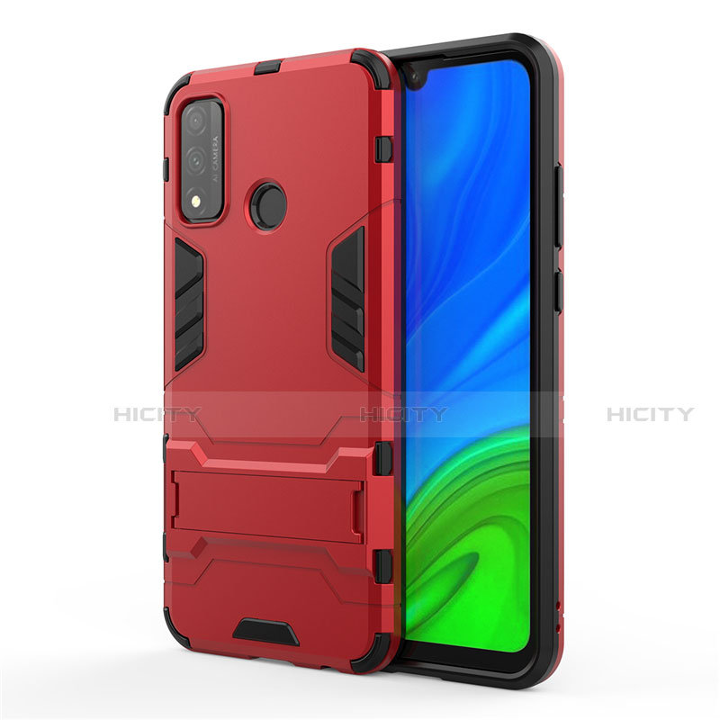 Funda Bumper Silicona y Plastico Mate Carcasa con Soporte para Huawei P Smart (2020)