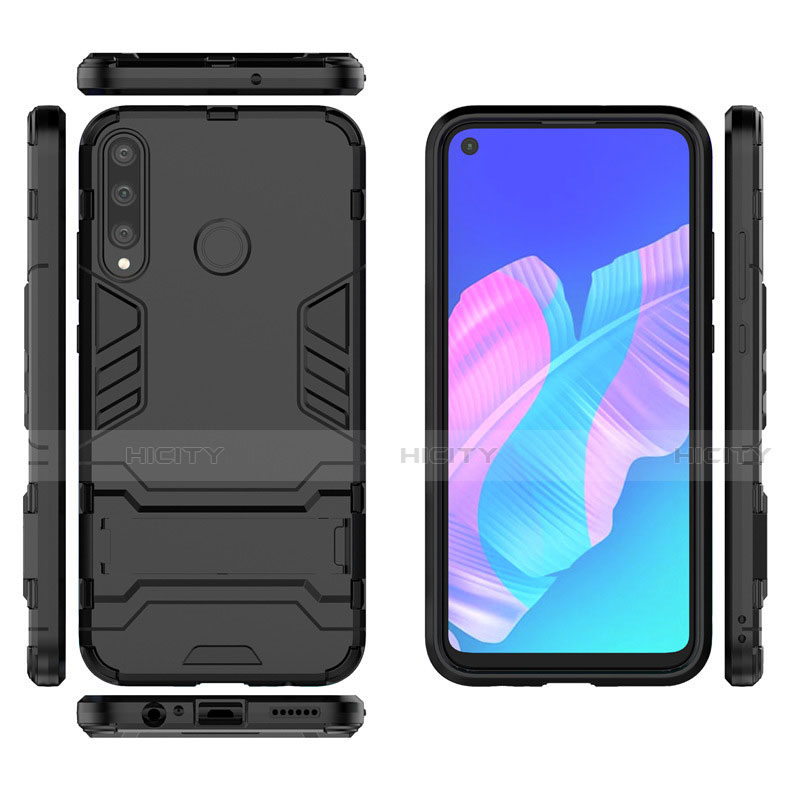 Funda Bumper Silicona y Plastico Mate Carcasa con Soporte para Huawei P40 Lite E