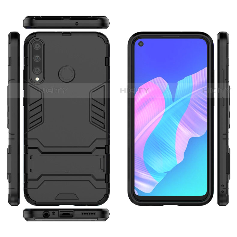 Funda Bumper Silicona y Plastico Mate Carcasa con Soporte para Huawei Y7p