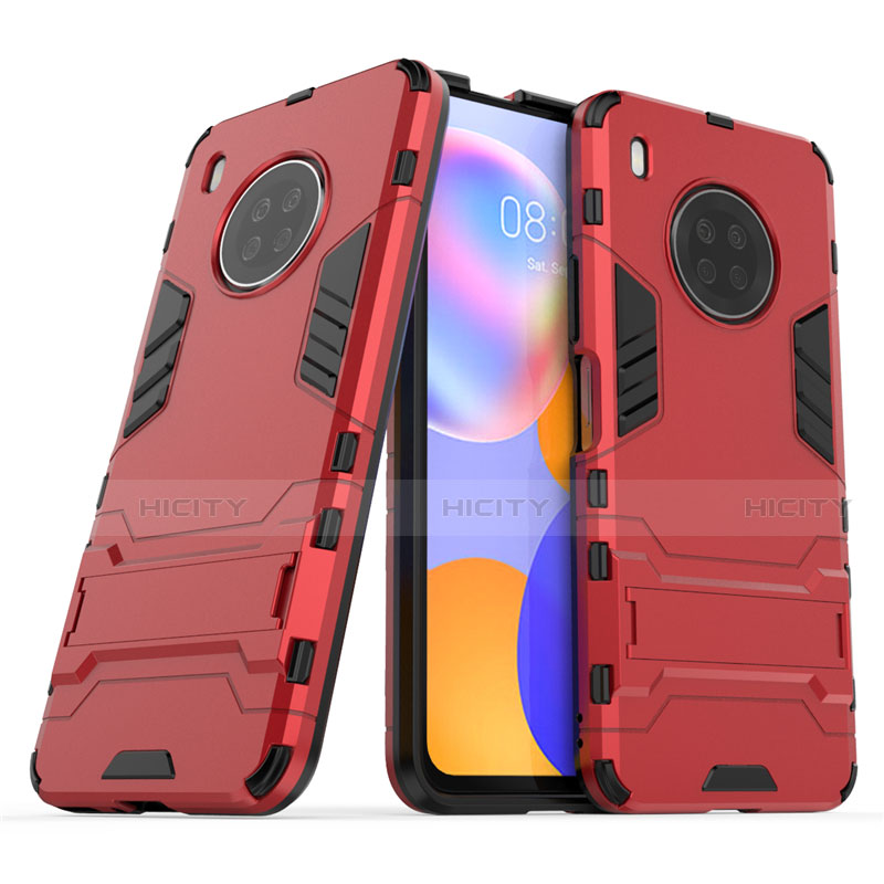 Funda Bumper Silicona y Plastico Mate Carcasa con Soporte para Huawei Y9a