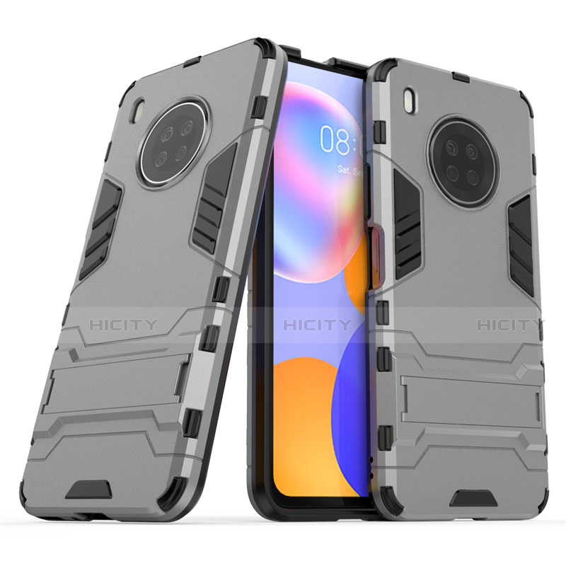 Funda Bumper Silicona y Plastico Mate Carcasa con Soporte para Huawei Y9a