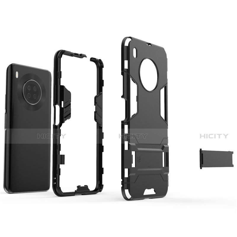 Funda Bumper Silicona y Plastico Mate Carcasa con Soporte para Huawei Y9a