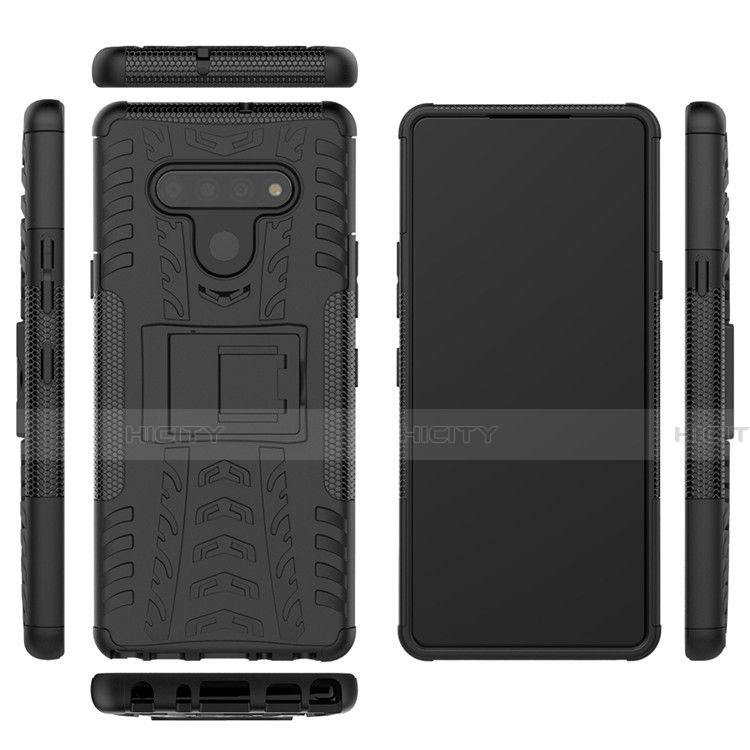 Funda Bumper Silicona y Plastico Mate Carcasa con Soporte para LG Stylo 6