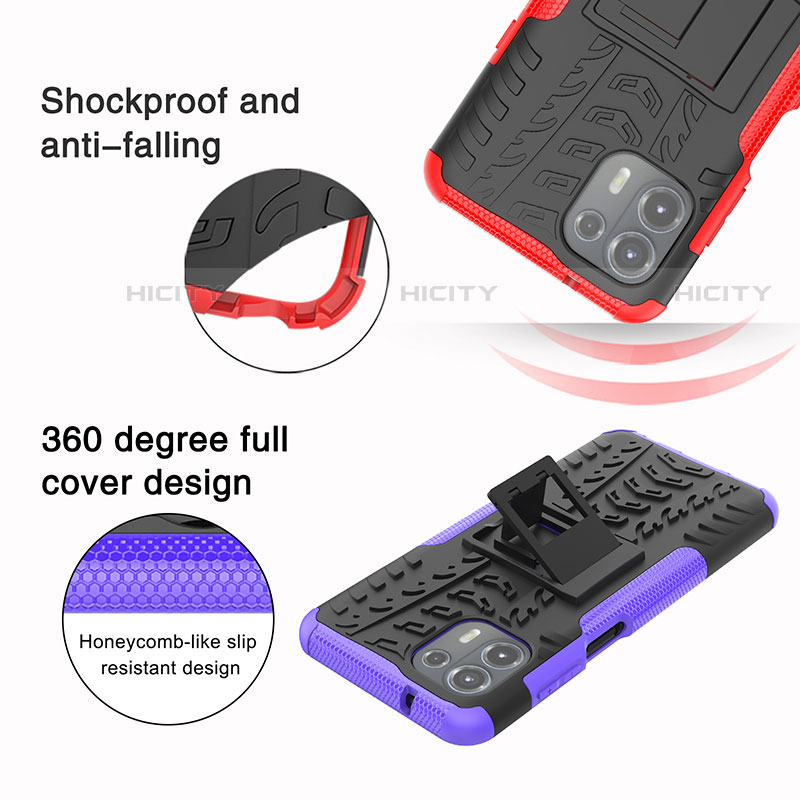 Funda Bumper Silicona y Plastico Mate Carcasa con Soporte para Motorola Moto Edge 20 Lite 5G