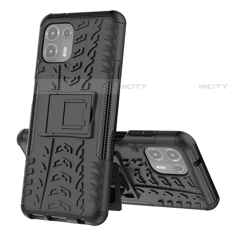 Funda Bumper Silicona y Plastico Mate Carcasa con Soporte para Motorola Moto Edge 20 Lite 5G