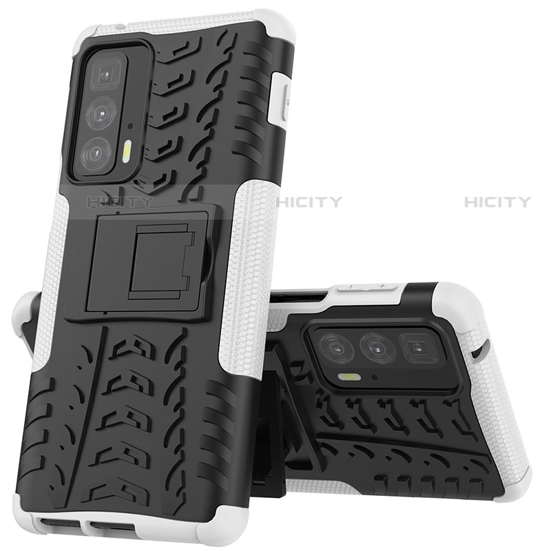 Funda Bumper Silicona y Plastico Mate Carcasa con Soporte para Motorola Moto Edge S Pro 5G