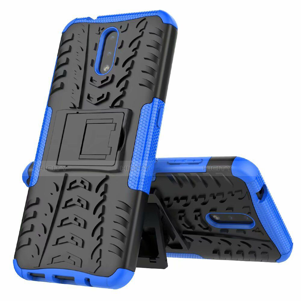 Funda Bumper Silicona y Plastico Mate Carcasa con Soporte para Nokia 2.3