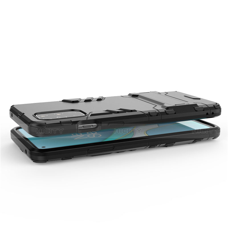 Funda Bumper Silicona y Plastico Mate Carcasa con Soporte para OnePlus 8T 5G
