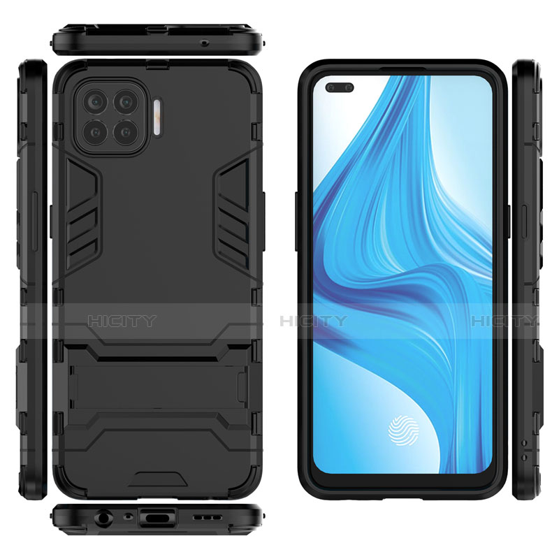 Funda Bumper Silicona y Plastico Mate Carcasa con Soporte para Oppo A93