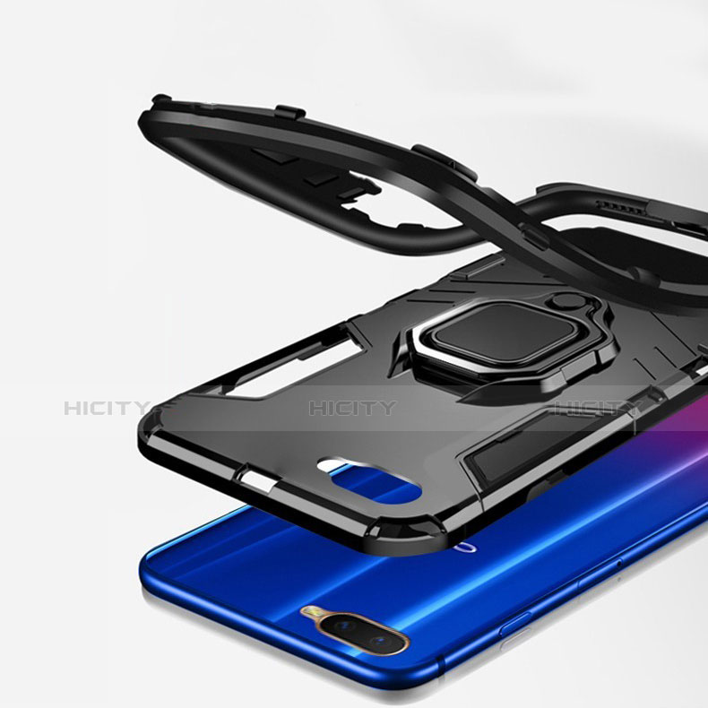 Funda Bumper Silicona y Plastico Mate Carcasa con Soporte para Oppo K1