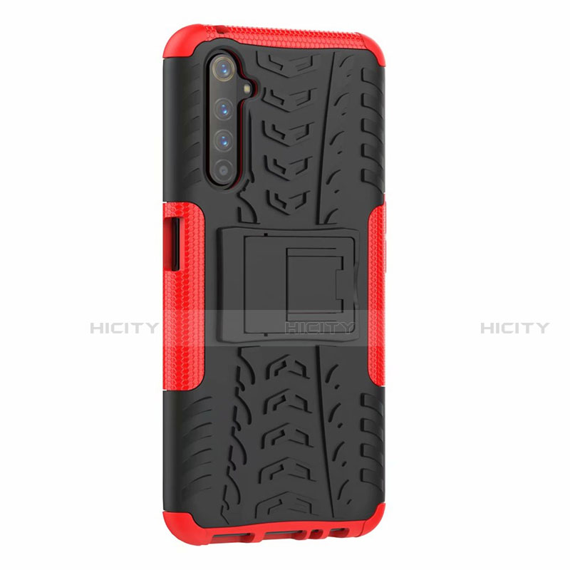 Funda Bumper Silicona y Plastico Mate Carcasa con Soporte para Realme 6 Pro