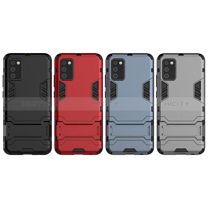 Funda Bumper Silicona y Plastico Mate Carcasa con Soporte para Samsung Galaxy A02s