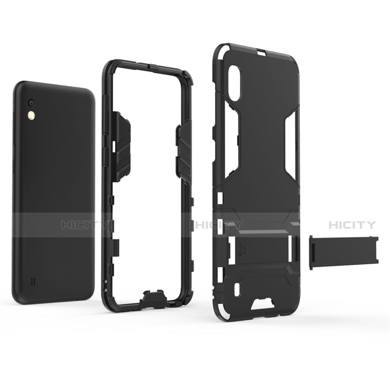 Funda Bumper Silicona y Plastico Mate Carcasa con Soporte para Samsung Galaxy A10