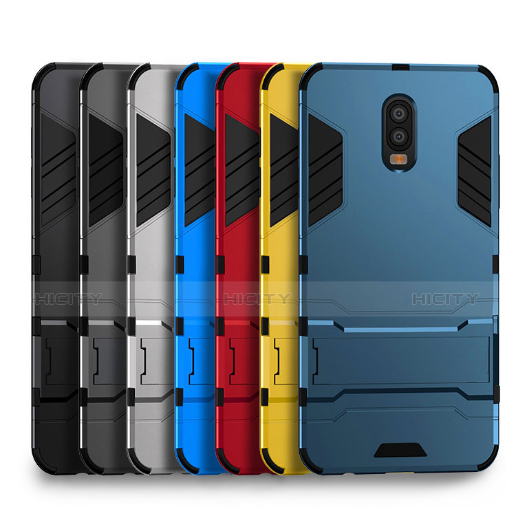 Funda Bumper Silicona y Plastico Mate Carcasa con Soporte para Samsung Galaxy C7 (2017)